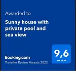 Sunny House With Private Pool And Sea View بيت للعطل أذيخي